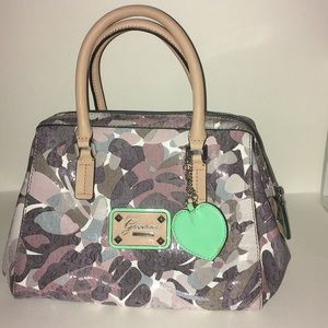 Floral Guess Signature Satchel